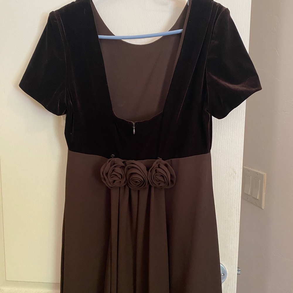 Brown long prom dress